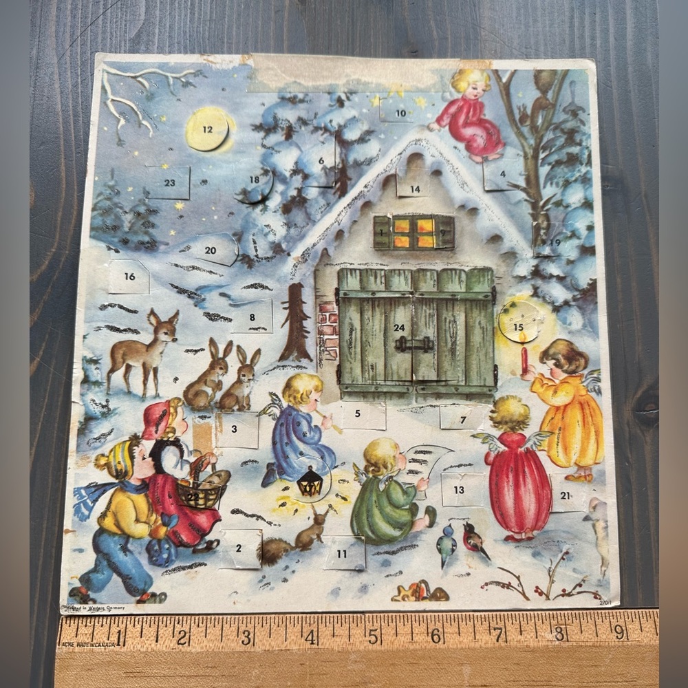 Vintage paper Christmas advent calendar - Picture 3 of 11